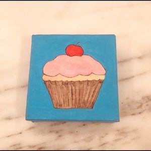 mini CUPCAKE CANVAS PAINTING